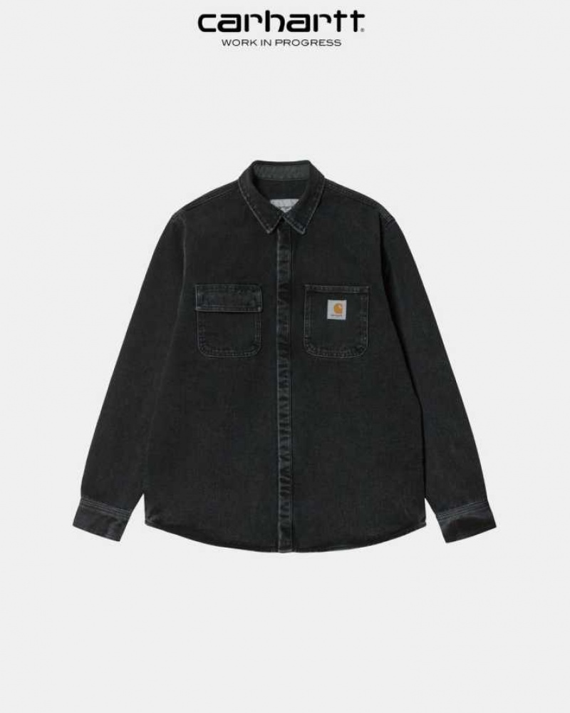 Noir Carhartt Wip Salinac Shirt Jacket - Danmark IFL-9269197