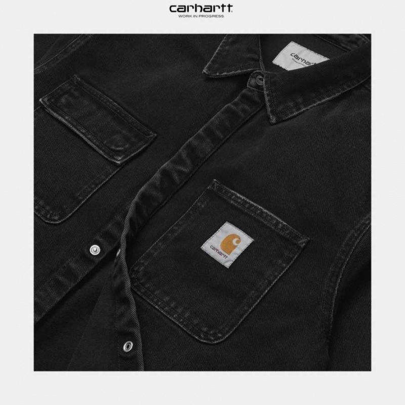 Noir Carhartt Wip Salinac Shirt Jacket - Danmark IFL-9269197