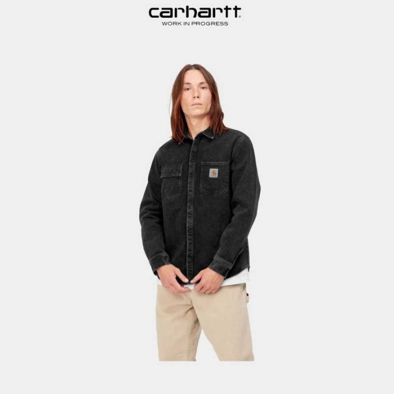 Noir Carhartt Wip Salinac Shirt Jacket - Danmark IFL-9269197