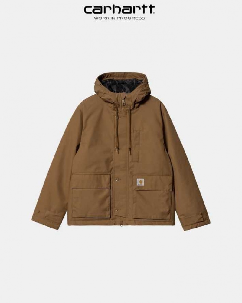 Marron Carhartt Wip Valley Jacket - Danmark FCK-3527841