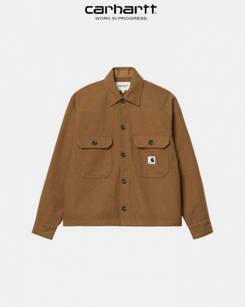 Marron Carhartt Wip Wiston Shirt Jacket - Danmark WJR-4257042