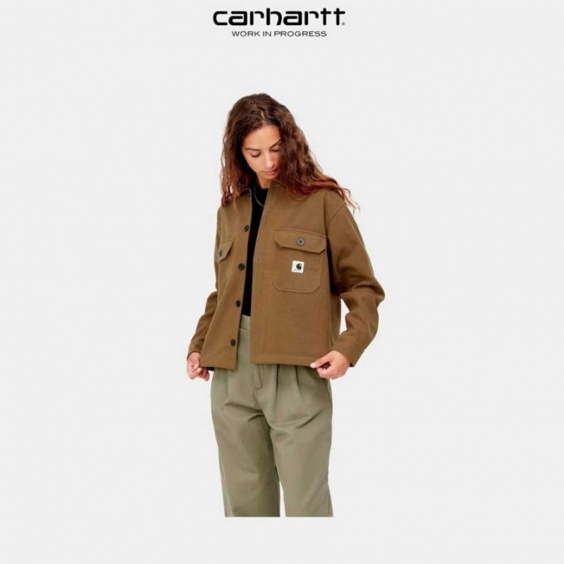 Marron Carhartt Wip Wiston Shirt Jacket - Danmark WJR-4257042