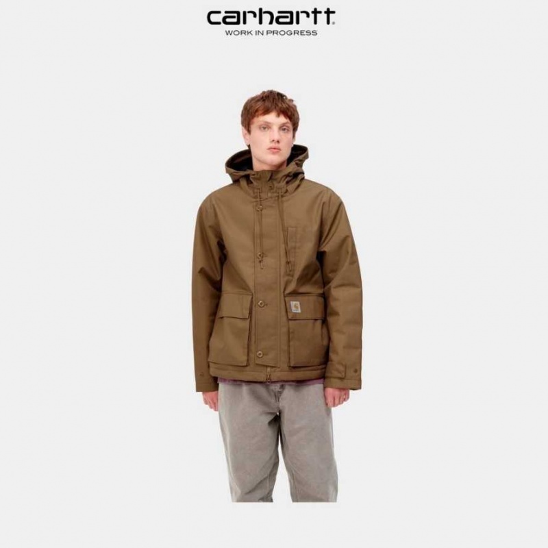 Marron Carhartt Wip Valley Jacket - Danmark FCK-3527841