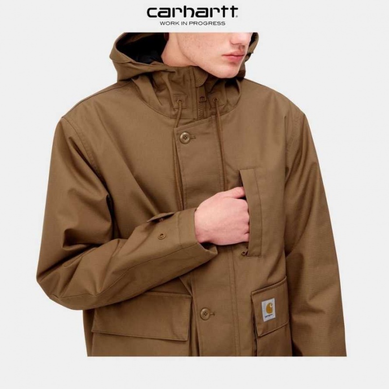 Marron Carhartt Wip Valley Jacket - Danmark FCK-3527841