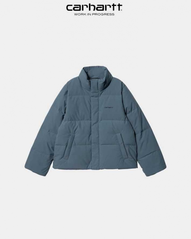 Bleu Carhartt Wip Yanie Jacket - Danmark HOG-9386645