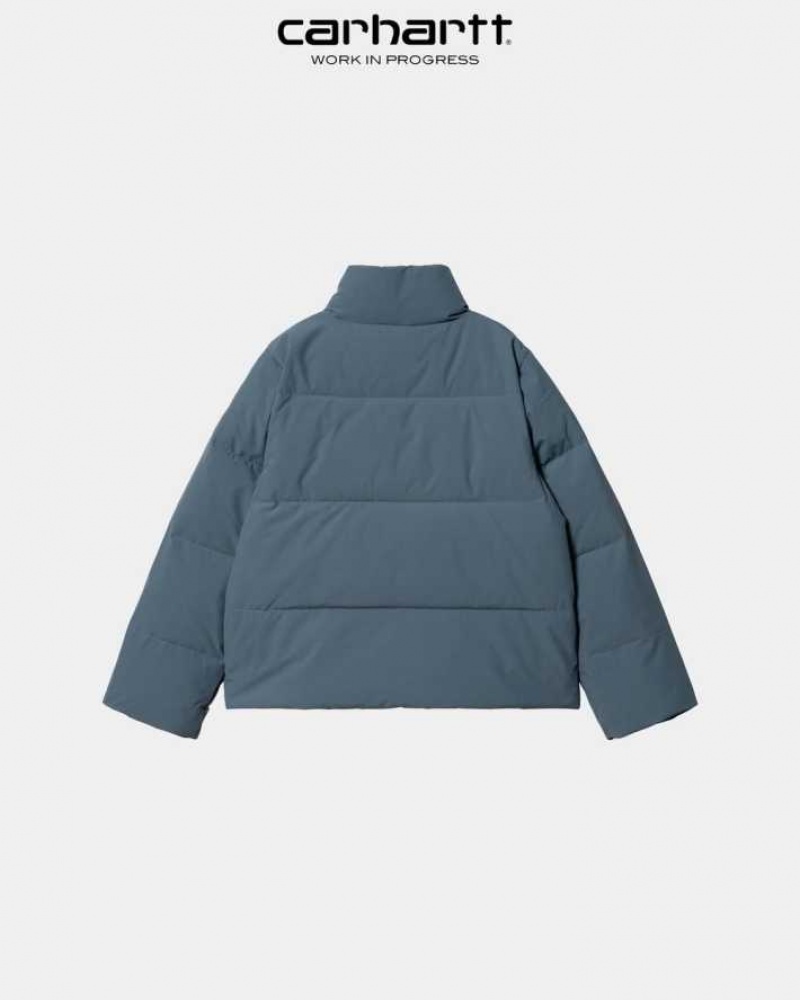 Bleu Carhartt Wip Yanie Jacket - Danmark HOG-9386645