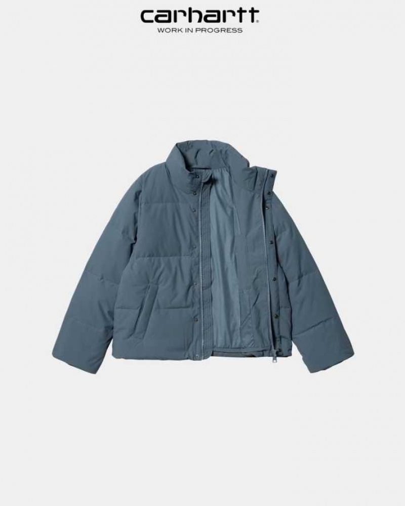 Bleu Carhartt Wip Yanie Jacket - Danmark HOG-9386645