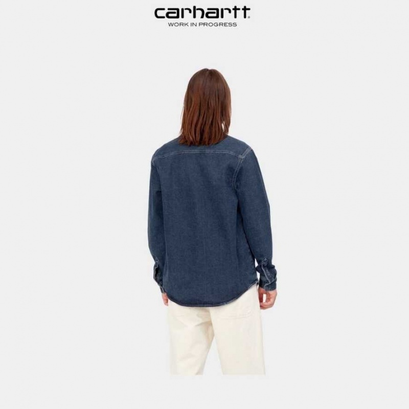 Bleu Carhartt Wip Salinac Shirt Jacket - Danmark DDD-3726446