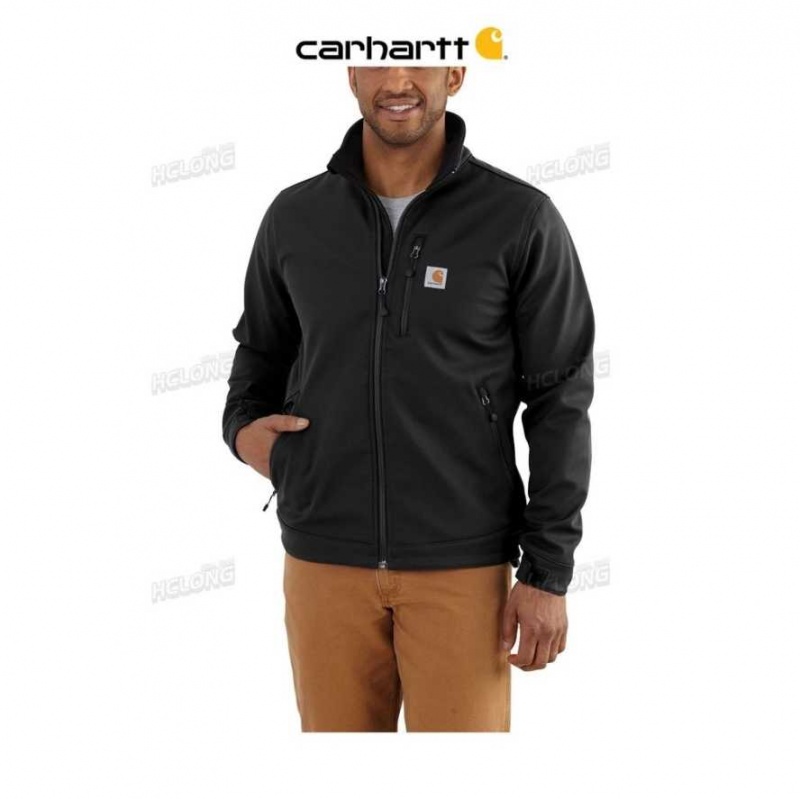 Noir Carhartt Rain Defender Relaxed Fit Heavyweight Softshell Jacket - Danmark CIO-8142282