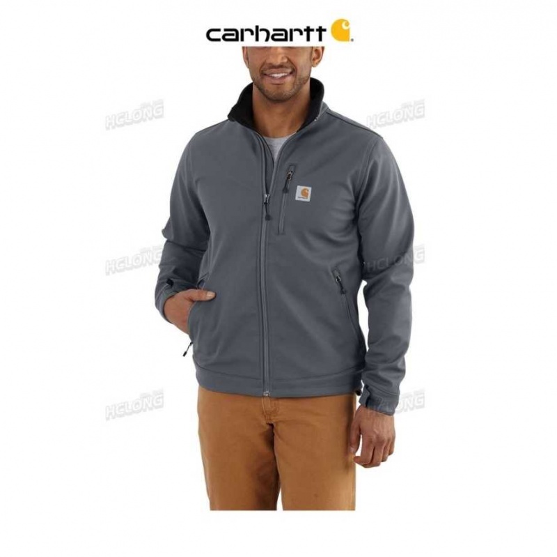 Charcoal Carhartt Rain Defender Relaxed Fit Heavyweight Softshell Jacket - Danmark RRA-0640604