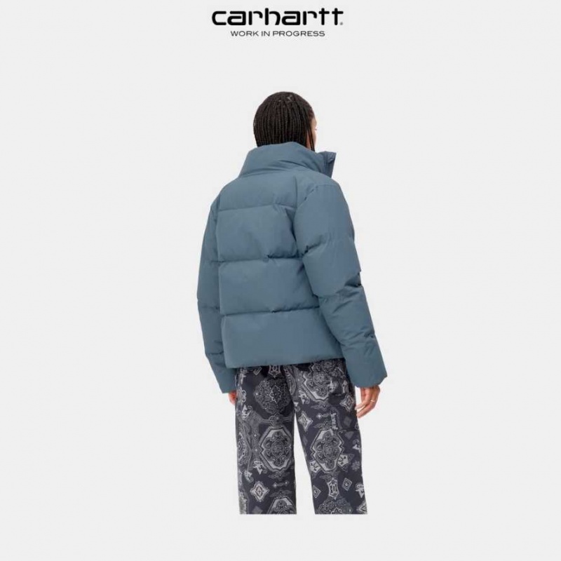 Bleu Carhartt Wip Yanie Jacket - Danmark HOG-9386645