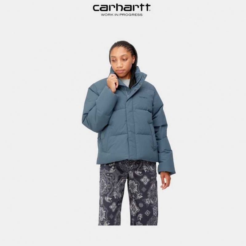 Bleu Carhartt Wip Yanie Jacket - Danmark HOG-9386645