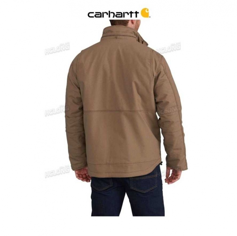 Marron Carhartt Full Swing Loose Fit Quick Duck Insulated Jacket - Danmark IQM-4066006