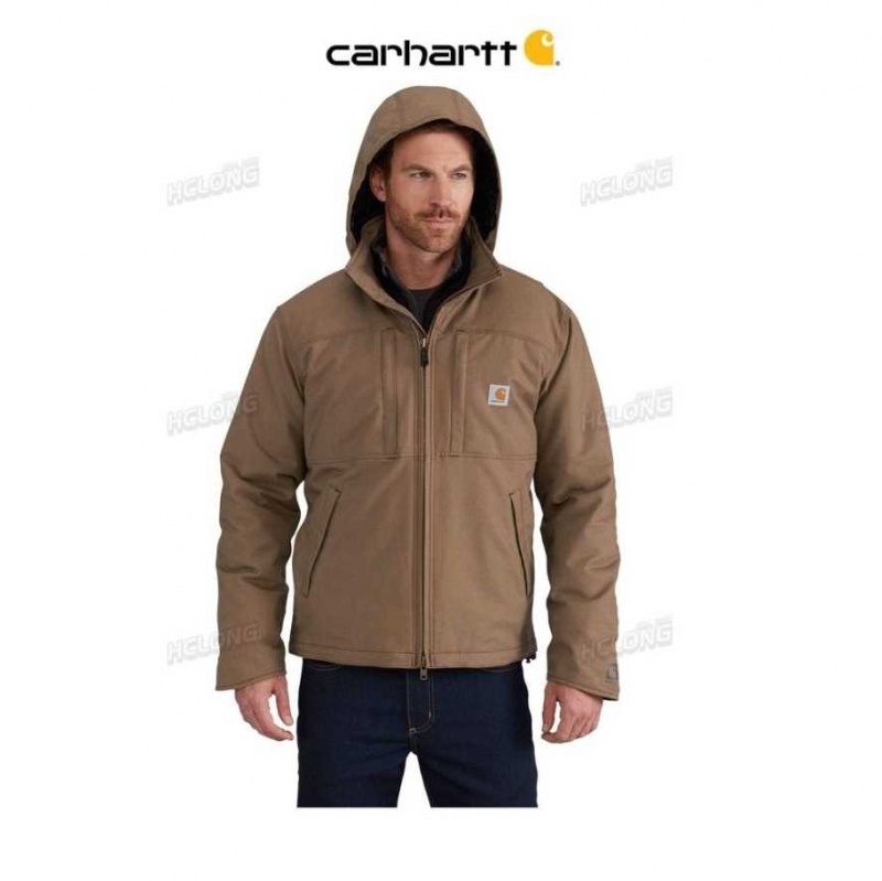 Marron Carhartt Full Swing Loose Fit Quick Duck Insulated Jacket - Danmark IQM-4066006