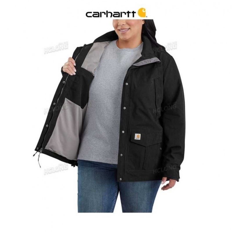 Noir Carhartt Storm Defender Relaxed Fit Legere Jacket - 1 Warm Rating - Danmark EUH-7389418