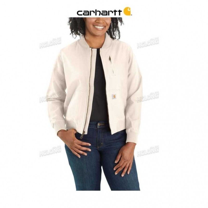 Natural Carhartt Rugged Flex Relaxed Fit Tela Jacket - 1 Warm Rating - Danmark AVE-3346623