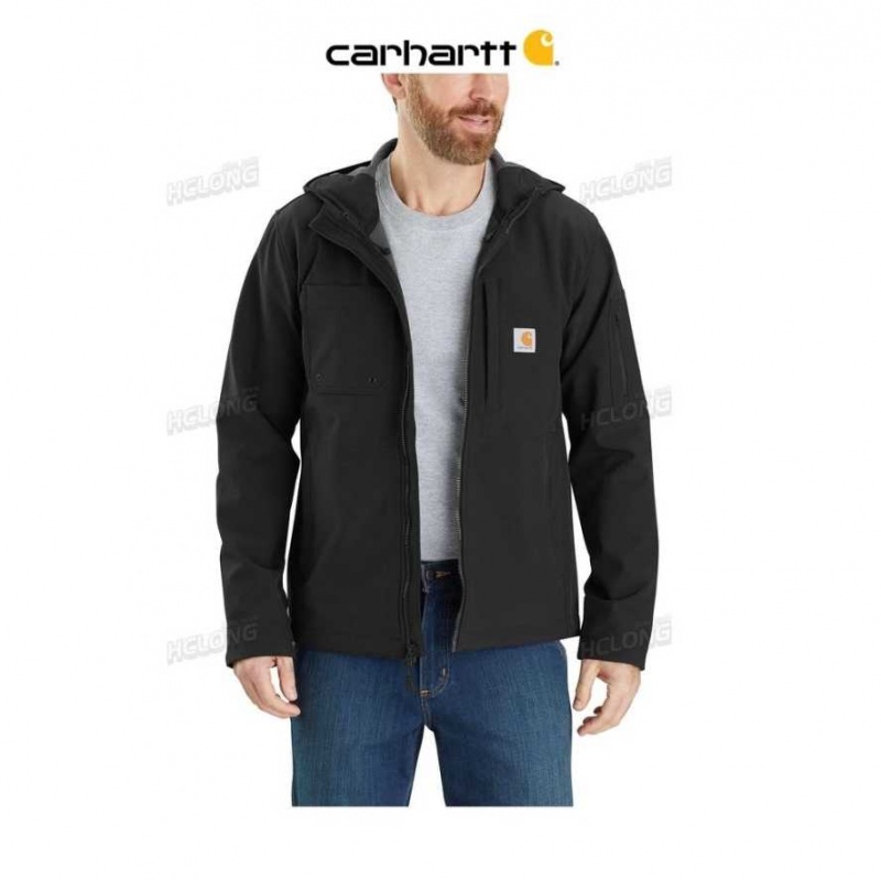 Noir Carhartt Rain Defender Relaxed Fit Midweight Softshell Encapuchonné Jacket - Danmark NTL-1843053