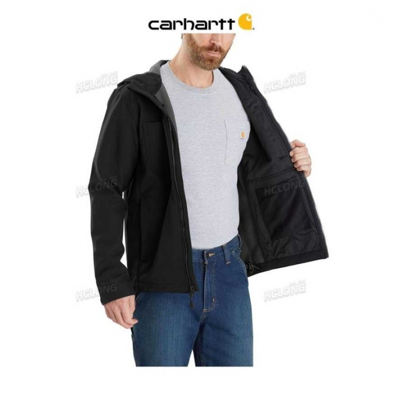 Noir Carhartt Rain Defender Relaxed Fit Midweight Softshell Encapuchonné Jacket - Danmark NTL-1843053