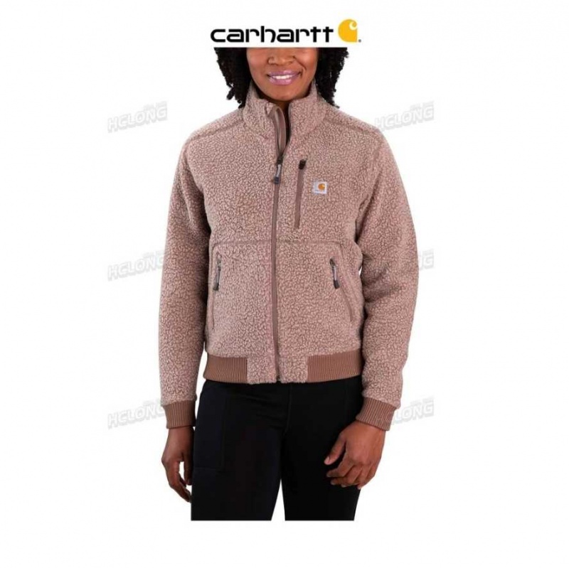 Nutmeg Heather Carhartt Sherpa Jacket - 1 Warm Rating Nutmeg - Danmark KFL-8936900