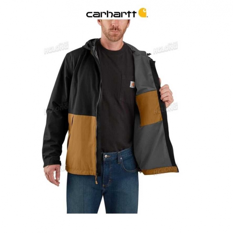 Noir Marron Carhartt Storm Defender Loose Fit Midweight Utility Jacket Noir - Danmark VLO-2471994