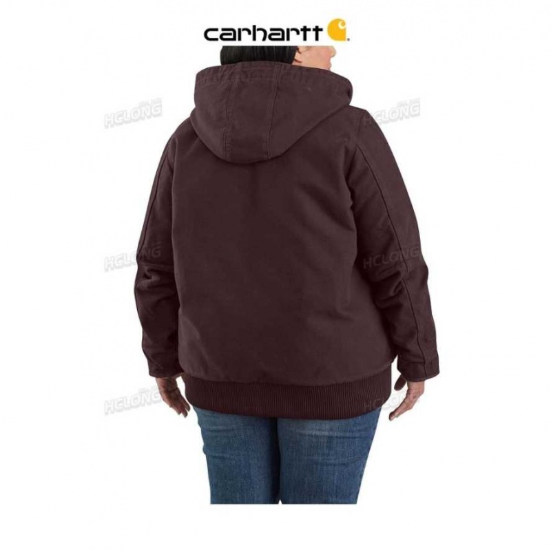 Noir Carhartt Loose Fit Washed Duck Insulated Active Jac - 3 Warmest Rating - Danmark CLP-8063140