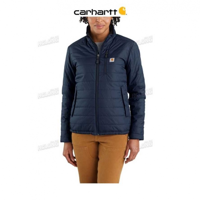 Bleu Marine Carhartt Rain Defender Relaxed Fit Legere Insulated Jacket - 2 Warmer Rating Bleu - Danmark SRR-3042947