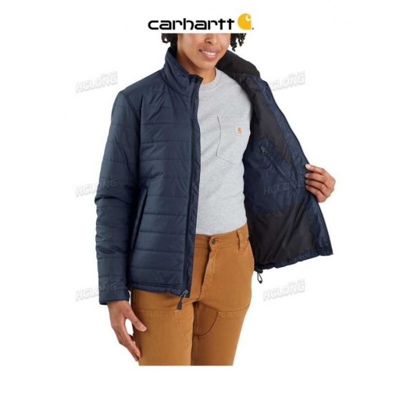 Bleu Marine Carhartt Rain Defender Relaxed Fit Legere Insulated Jacket - 2 Warmer Rating Bleu - Danmark SRR-3042947