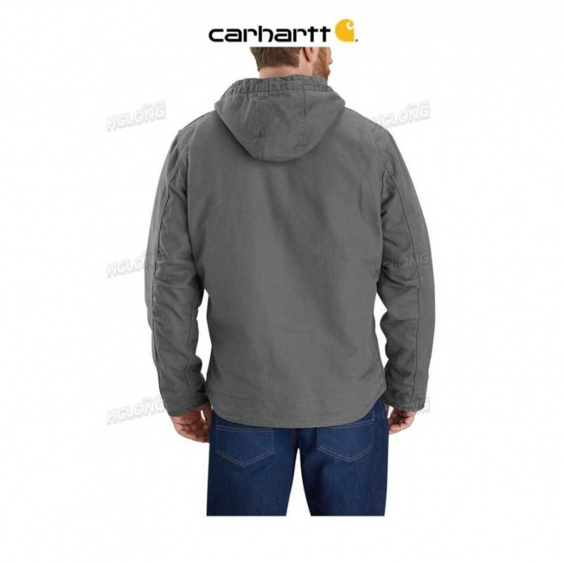 Gravel Carhartt Relaxed Fit Washed Duck Sherpa-Doublée Jacket - Danmark MFK-7239151