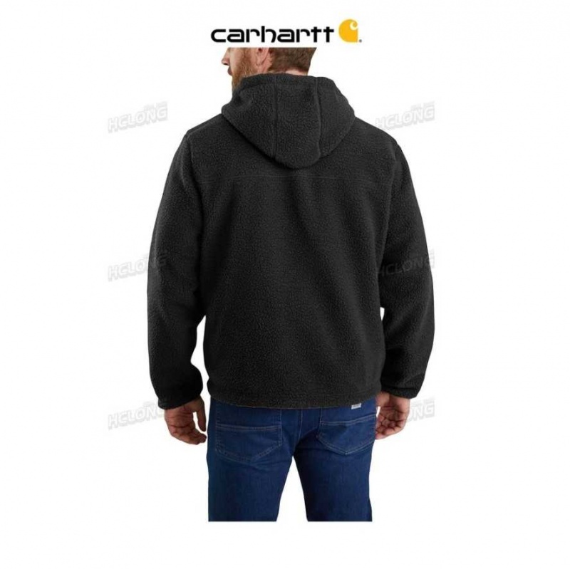 Noir Marron Carhartt Rain Defender Relaxed Fit Fleece Reversible Jacket Noir - Danmark YTC-3521398