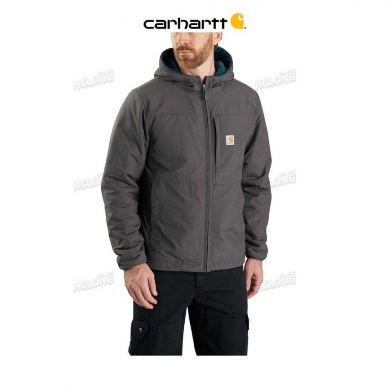 Bleu Carhartt Rain Defender Relaxed Fit Fleece Reversible Jacket - Danmark ZEQ-1198069