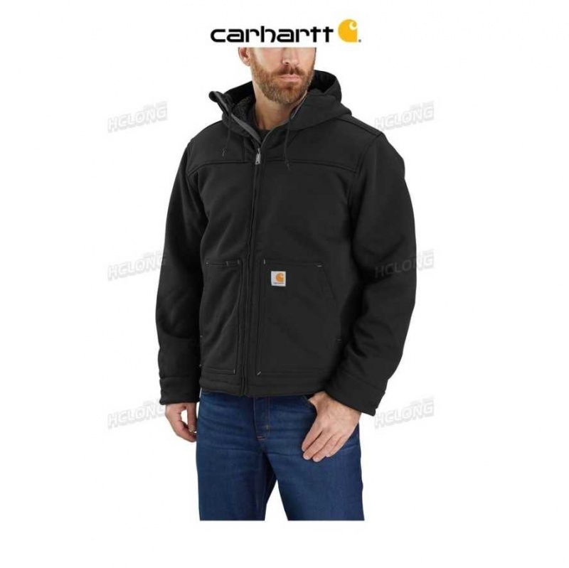 Noir Carhartt Super Dux Relaxed Fit Sherpa-Doublée Active Jac - Danmark BZG-8641580