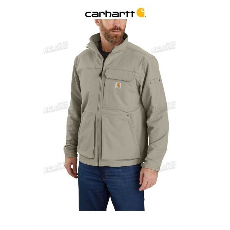 Greige Carhartt Super Dux Relaxed Fit Legere Mock-Neck Jacket - Danmark YNJ-1452439