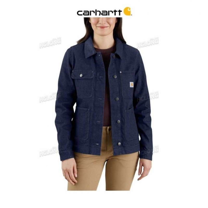 Basin Carhartt Relaxed Fit Denim Jacket - 1 Warm Rating - Danmark KPY-4312357