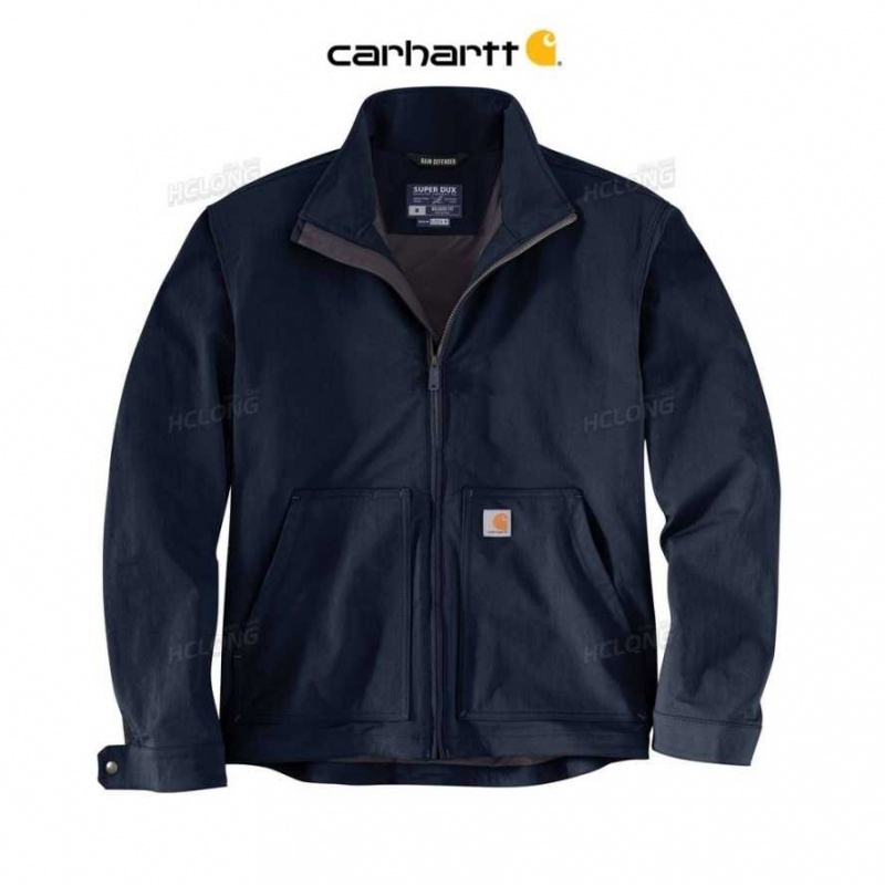 Bleu Marine Carhartt Super Dux Relaxed Fit Legere Soft Shell Jacket Bleu - Danmark KQK-4249010